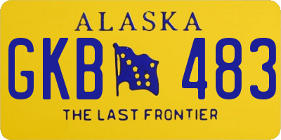 AK license plate GKB483