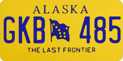 AK license plate GKB485
