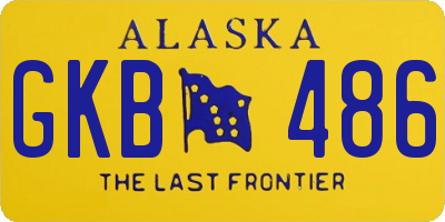 AK license plate GKB486