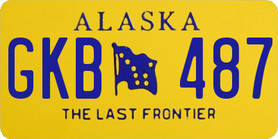 AK license plate GKB487