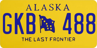 AK license plate GKB488
