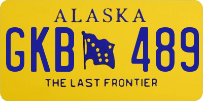 AK license plate GKB489