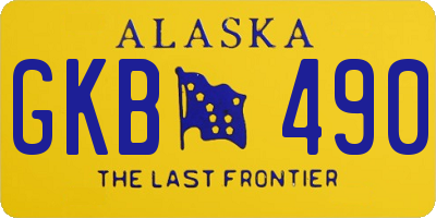 AK license plate GKB490