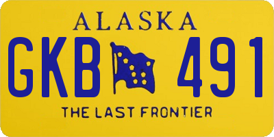 AK license plate GKB491