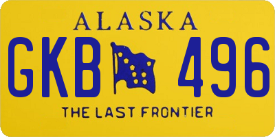 AK license plate GKB496