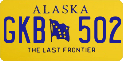 AK license plate GKB502