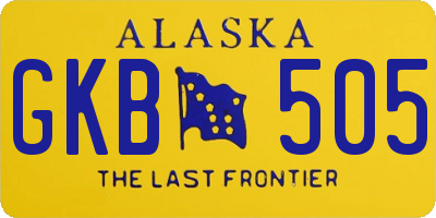 AK license plate GKB505