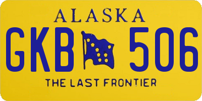 AK license plate GKB506