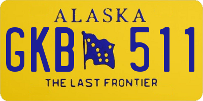 AK license plate GKB511