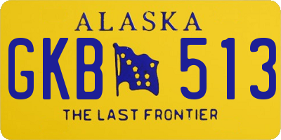 AK license plate GKB513