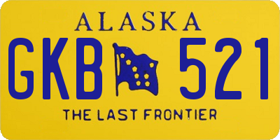 AK license plate GKB521