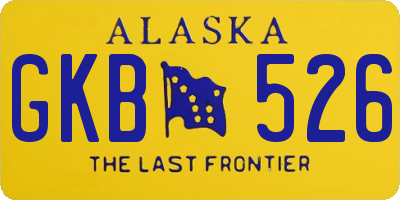 AK license plate GKB526