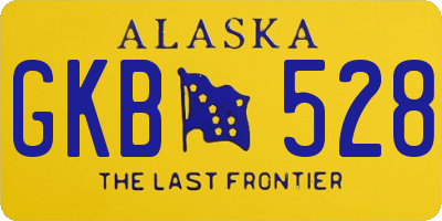 AK license plate GKB528