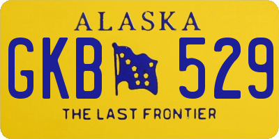 AK license plate GKB529