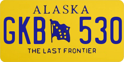 AK license plate GKB530