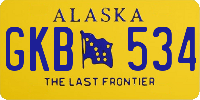 AK license plate GKB534