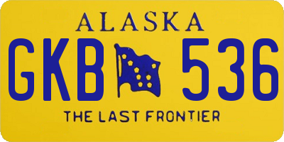 AK license plate GKB536