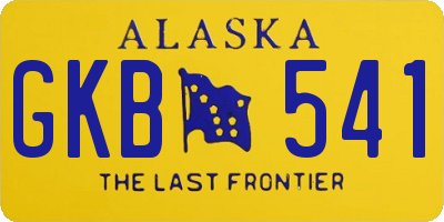 AK license plate GKB541