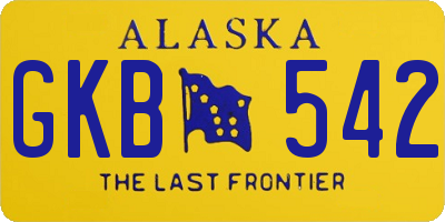 AK license plate GKB542