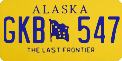 AK license plate GKB547