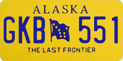 AK license plate GKB551