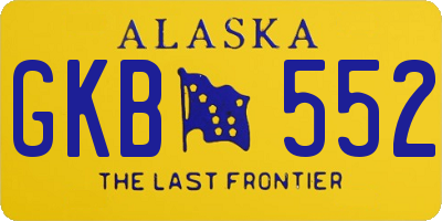 AK license plate GKB552