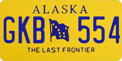 AK license plate GKB554