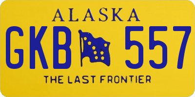 AK license plate GKB557