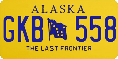AK license plate GKB558