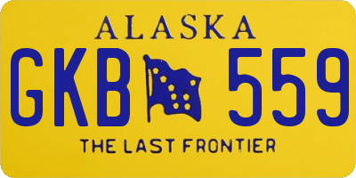 AK license plate GKB559