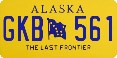 AK license plate GKB561