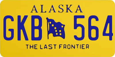 AK license plate GKB564