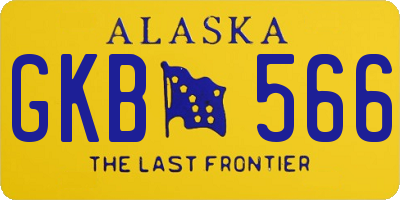 AK license plate GKB566