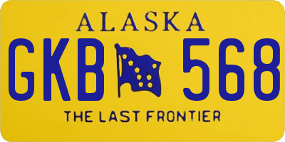 AK license plate GKB568