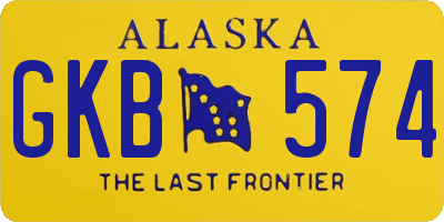 AK license plate GKB574