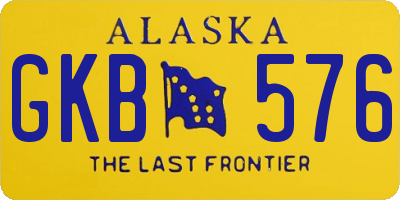 AK license plate GKB576