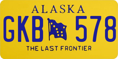 AK license plate GKB578