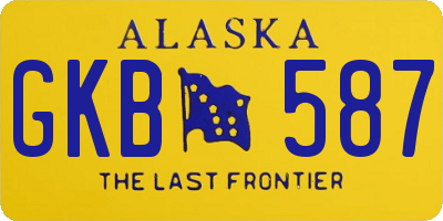 AK license plate GKB587