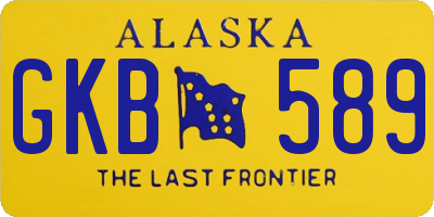 AK license plate GKB589