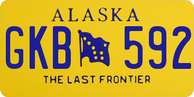 AK license plate GKB592