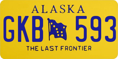 AK license plate GKB593