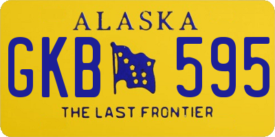 AK license plate GKB595