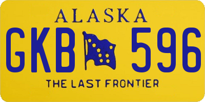 AK license plate GKB596