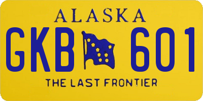 AK license plate GKB601
