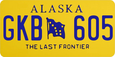 AK license plate GKB605