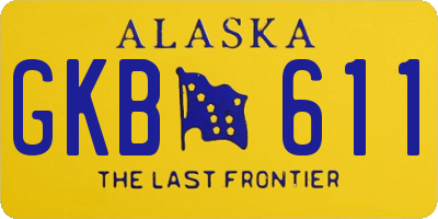 AK license plate GKB611
