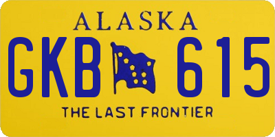AK license plate GKB615