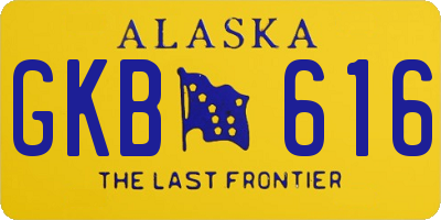 AK license plate GKB616