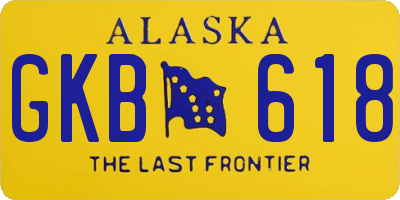 AK license plate GKB618
