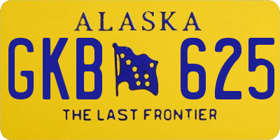 AK license plate GKB625